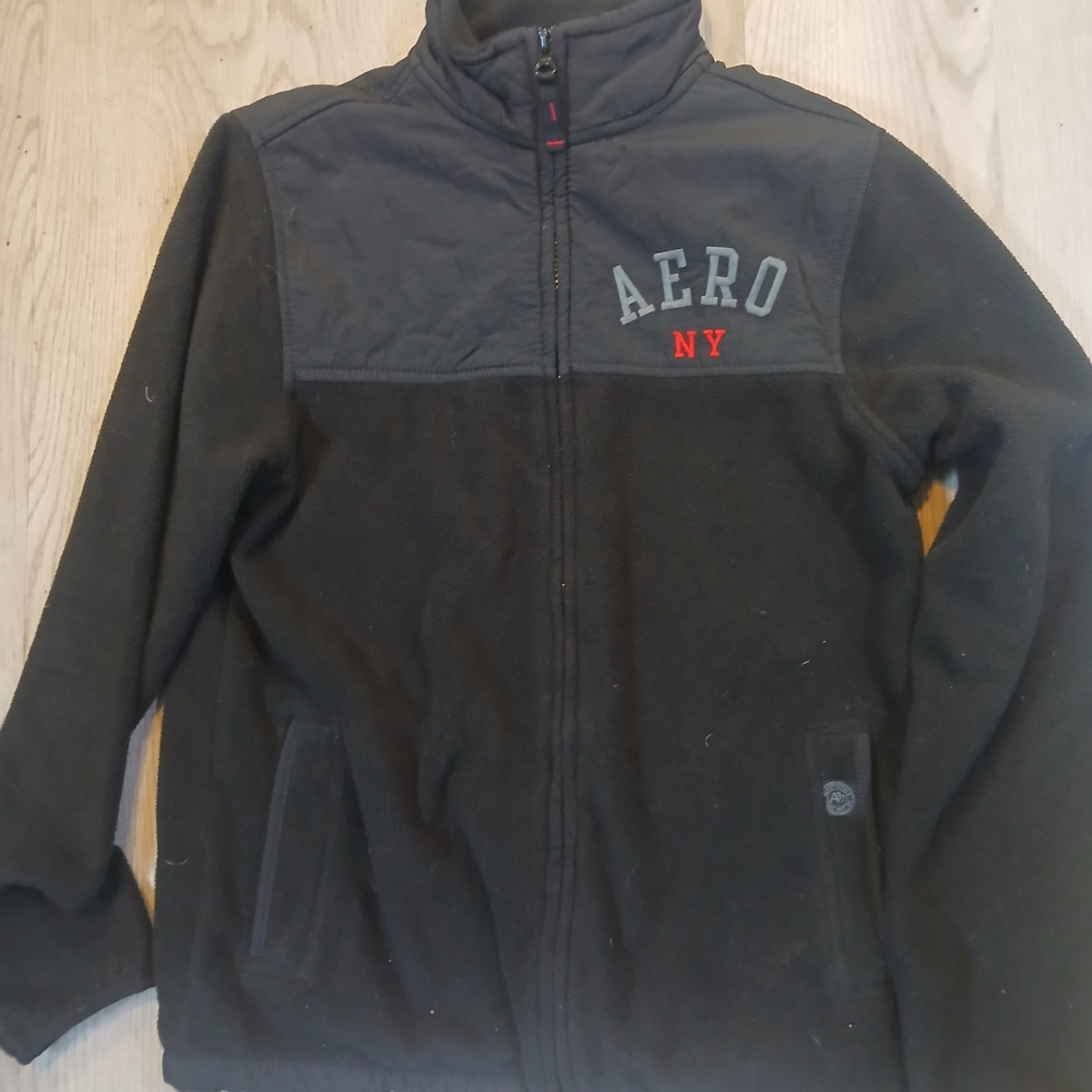 Aeropostale Black and Red Jacket Xs Y2k 2000 Fleece